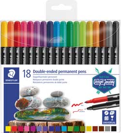 Doppelfasermaler permanent 18 Stück