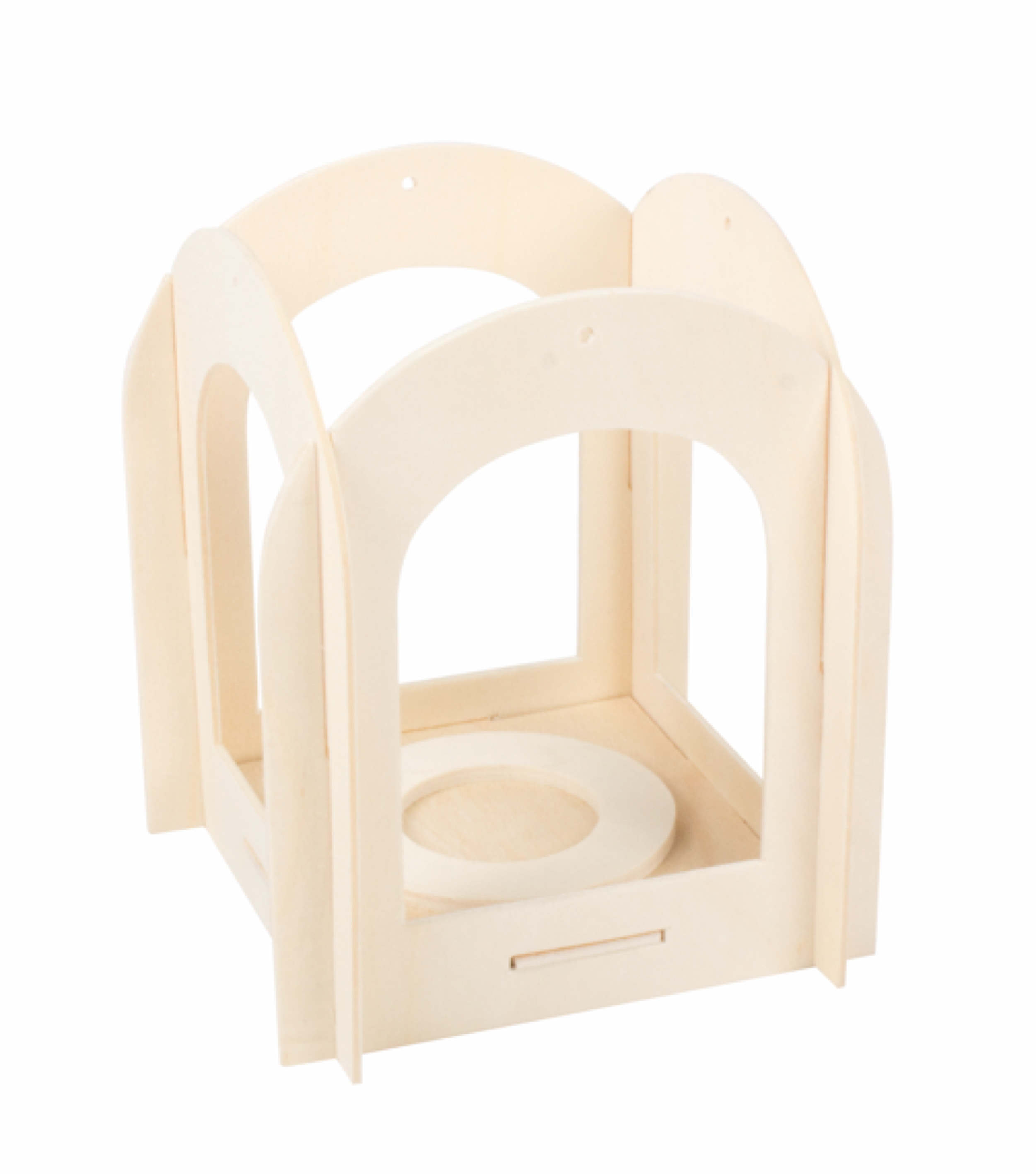 Laterne aus Holz, 5 teilig