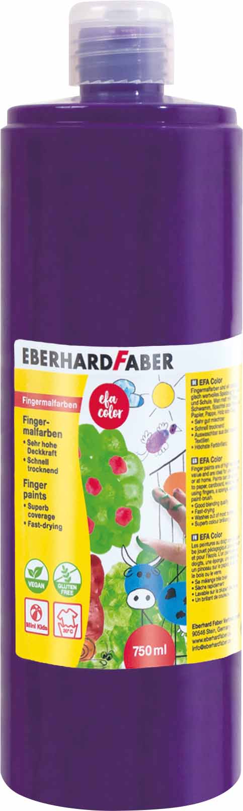 Fingermalfarbe Eberhard Faber violett
