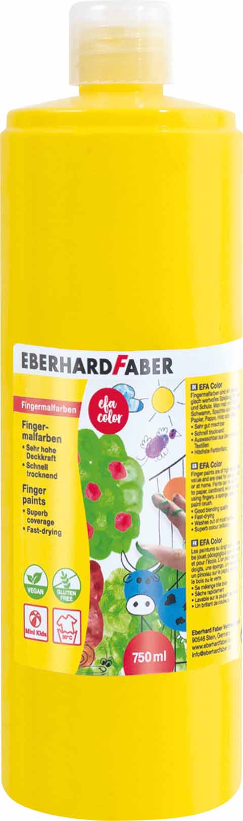 Fingermalfarbe Eberhard Faber gelb