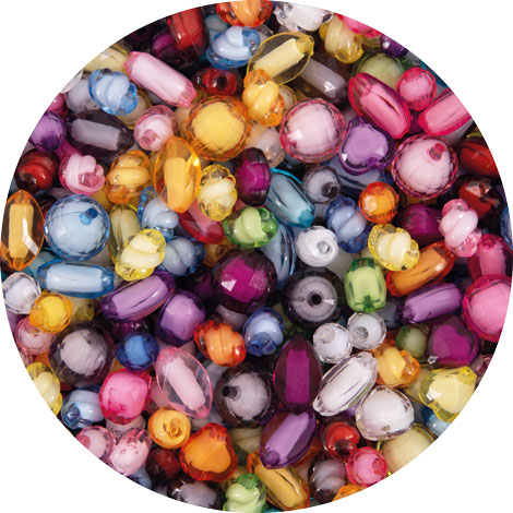 Facettenperlenmischung 350 Stück sortiert