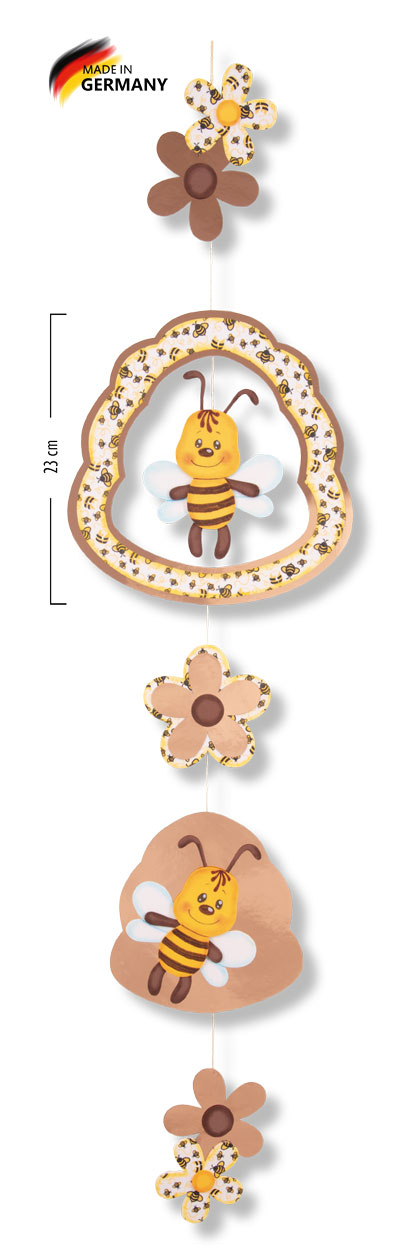 Schimmernde Fensterkette Biene