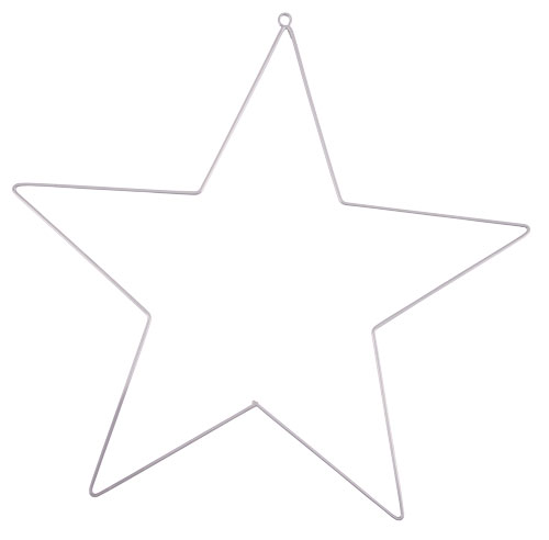 Metallstern silber 35 cm