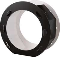 Laternenrohling rund schwarz, 5 Stück