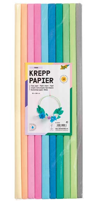 Krepppapier Trend, 10 Stück sortiert