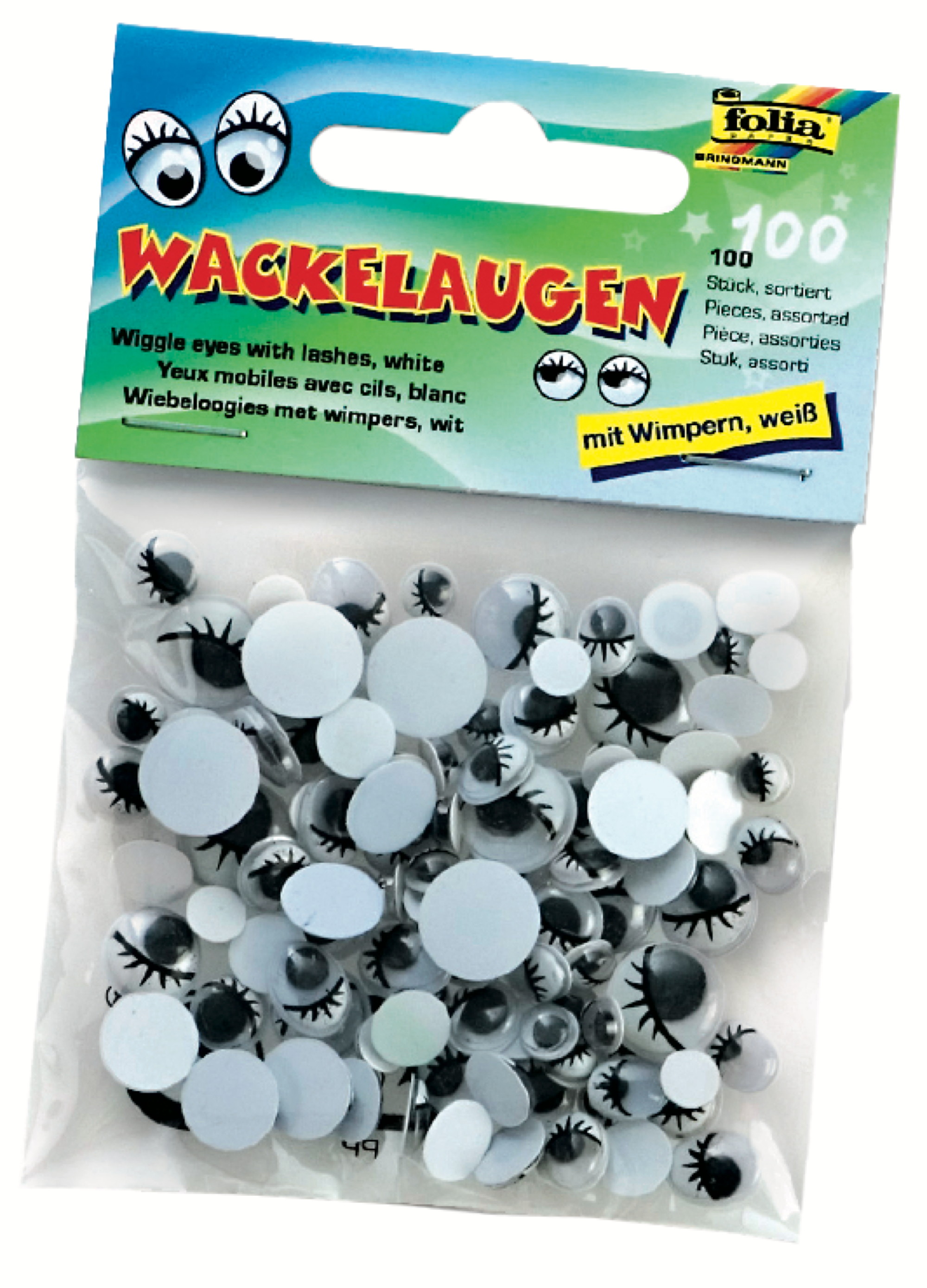 Wackelaugen mit Wimpern