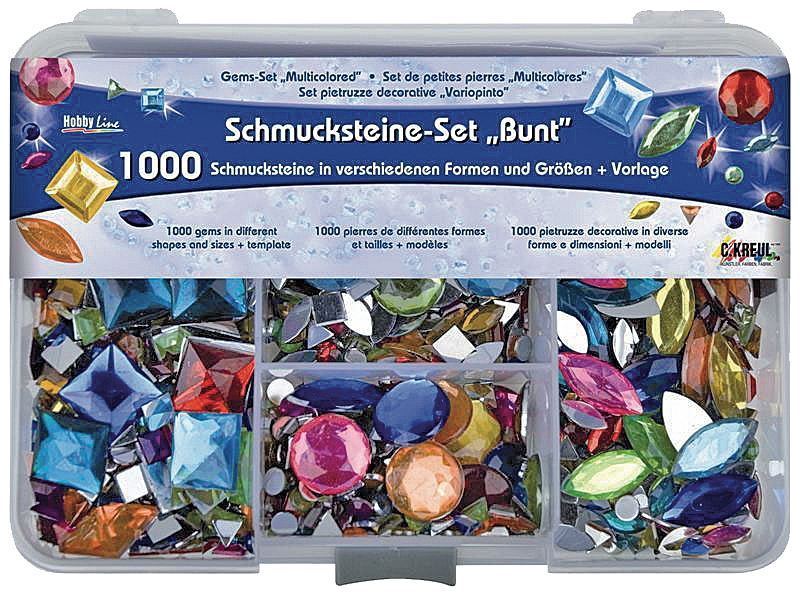 Schmucksteine-Set bunt