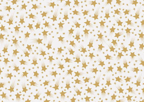 Transparentpapier Sternenzauber weiß/gold