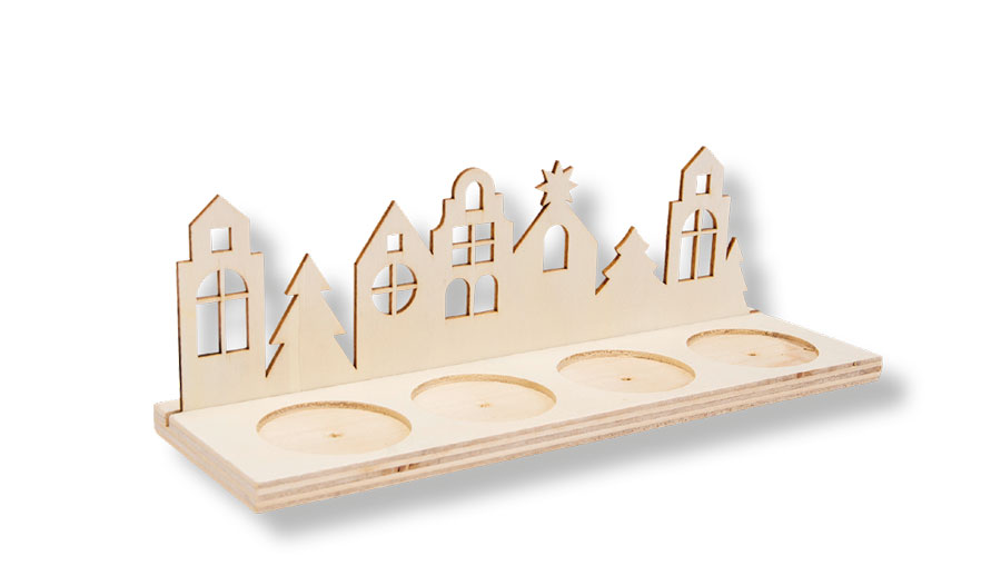 Adventskerzenhalter Stadt