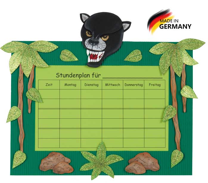 Stundenplan Bastelset Panther