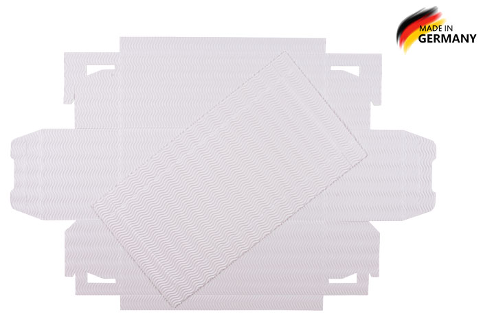 Kreativkarton weiß aus 3D Wellpappe