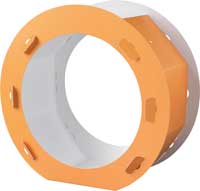 Laternenrohling rund mandarine