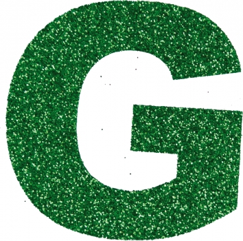 Glitterbuchstabe Maxi G grün