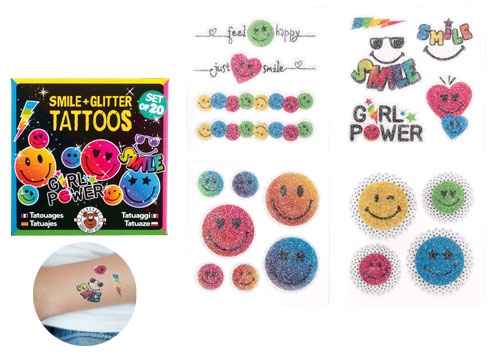 Glitzer Tattoos 20 Stück sortiert