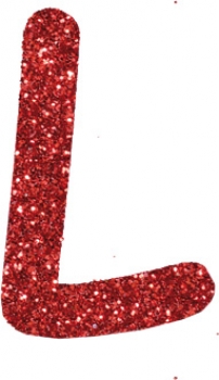 Glitterbuchstabe L rot