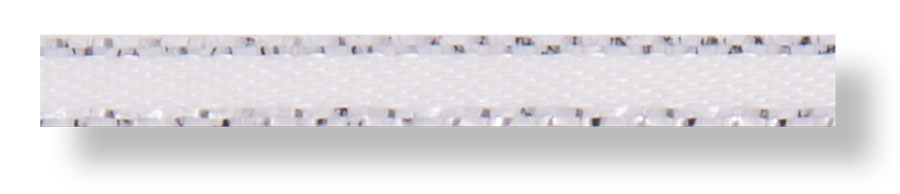 Satinband weiß/silber SALE