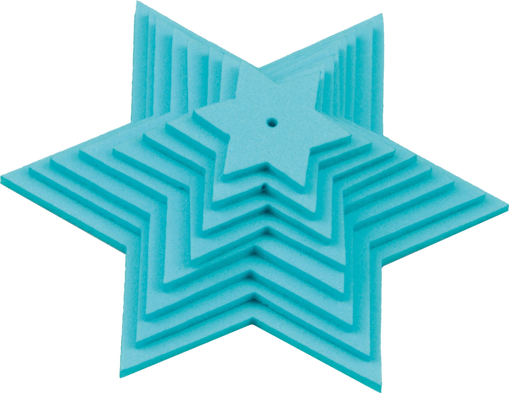 Sternenset wasserblau, 8-teilig, aus Moosgummi