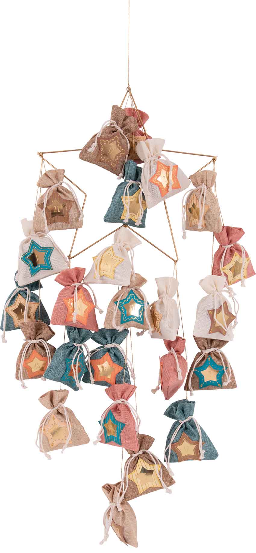 Adventskalender Bastelset Sternsäckchen