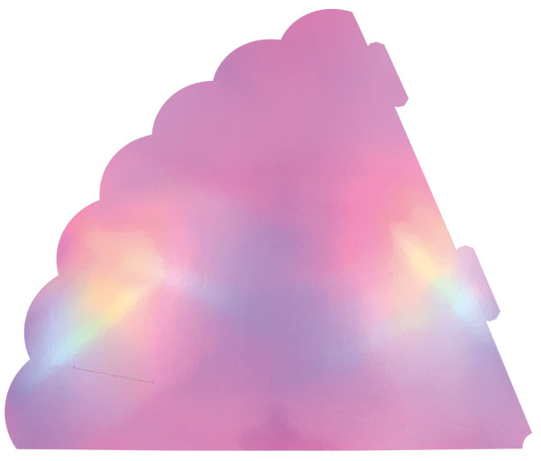 Metallic Geschwistertütenrohling irisierend rosa