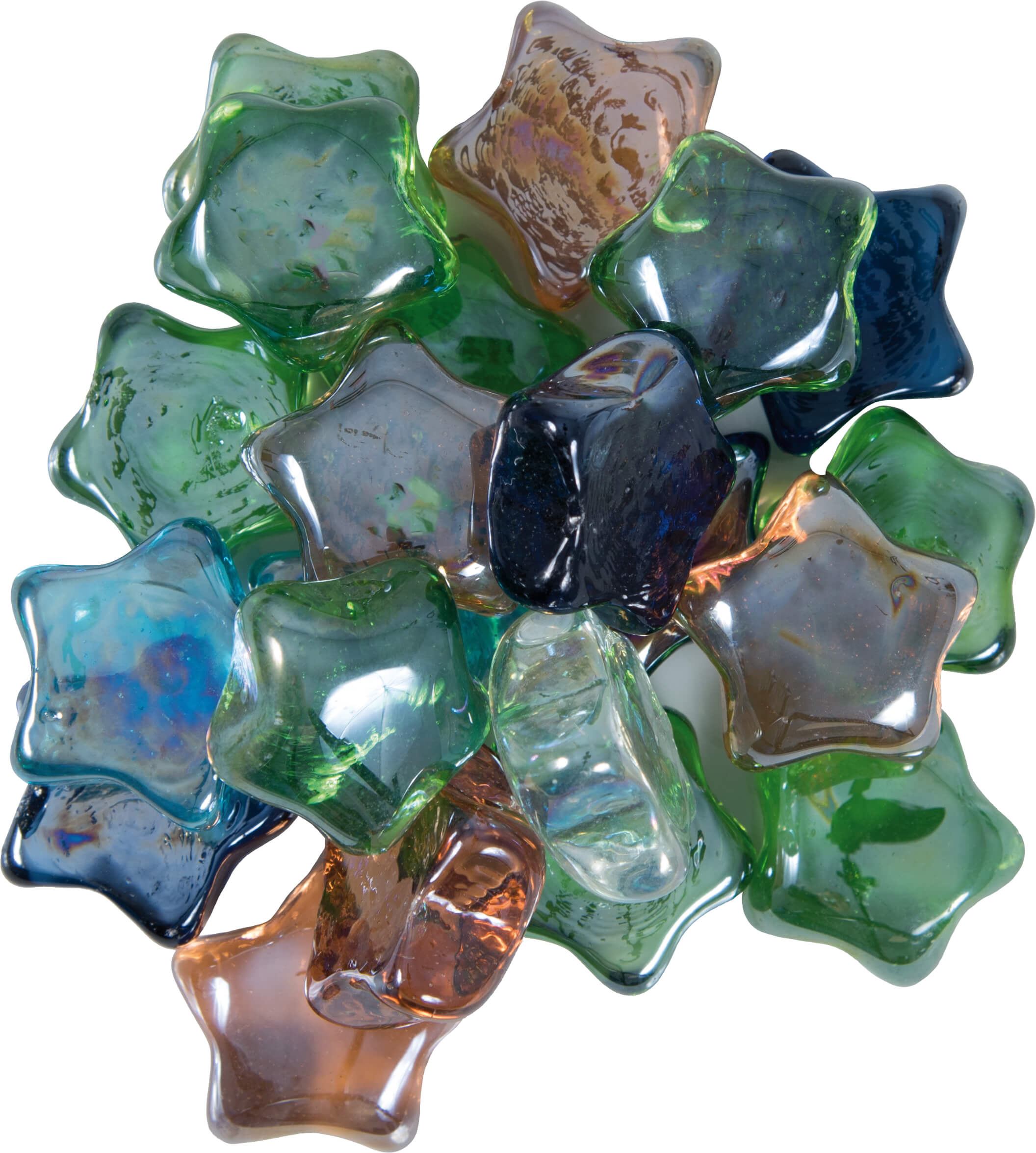 Glassterne irisierend 350g (20 Stück)