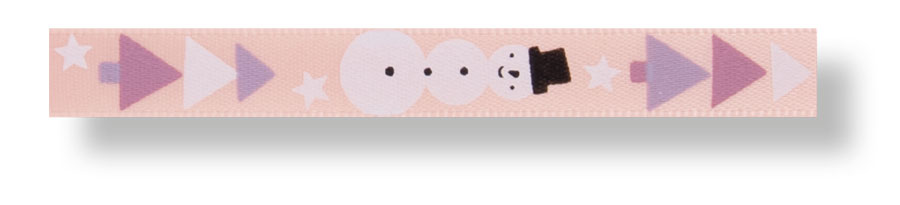 Satinband Schneemann 10 mm apricot