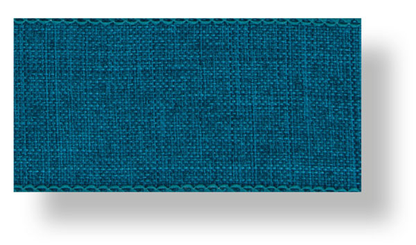 Drahtband Leinenstruktur 40 mm petrol