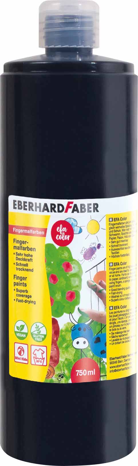 Fingermalfarbe Eberhard Faber schwarz