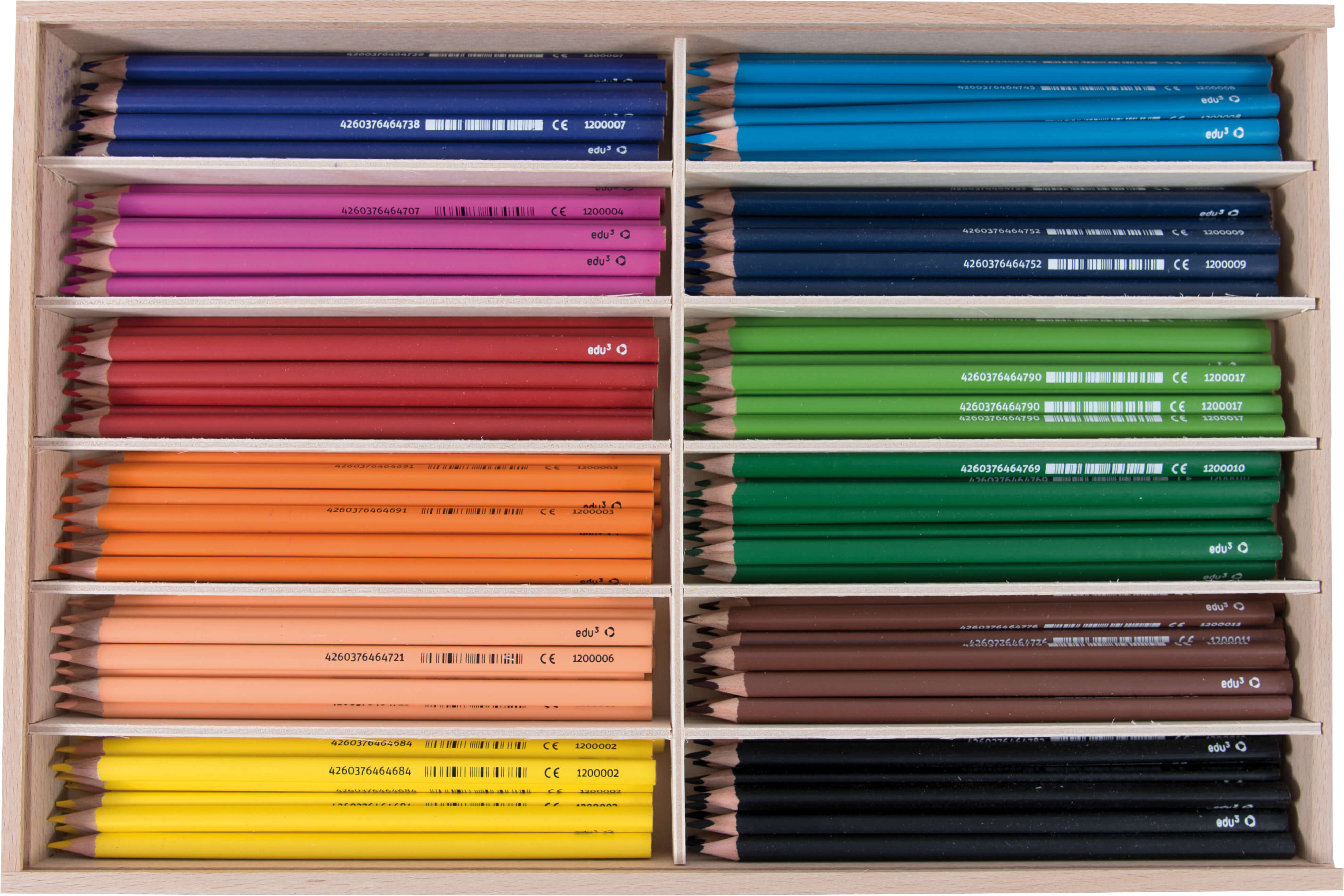 Buntstift Tri 144 Stück in 12 Farben sortiert