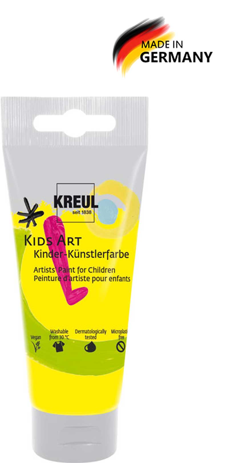 Kids Art Kinder Künstlerfarbe primärgelb