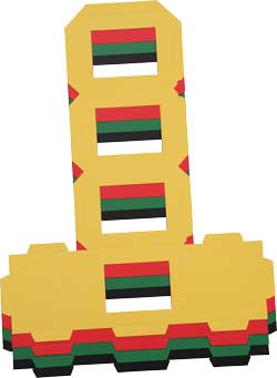 Mini Laternenrohling eckig 5 Stück sortiert