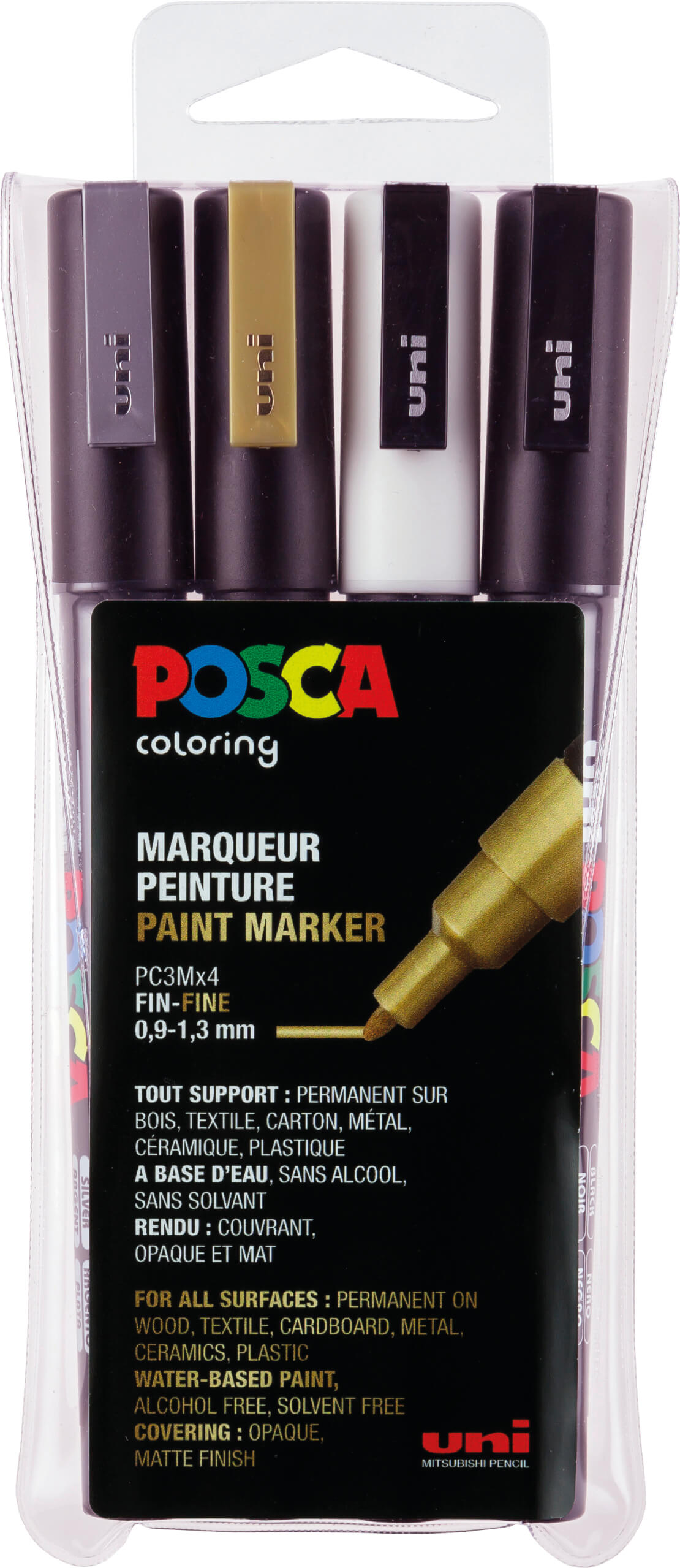 Uni Posca 3M Marker Metallic Set