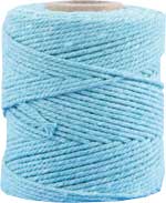 Makrameekordel aqua (blau), 80% Baumwolle