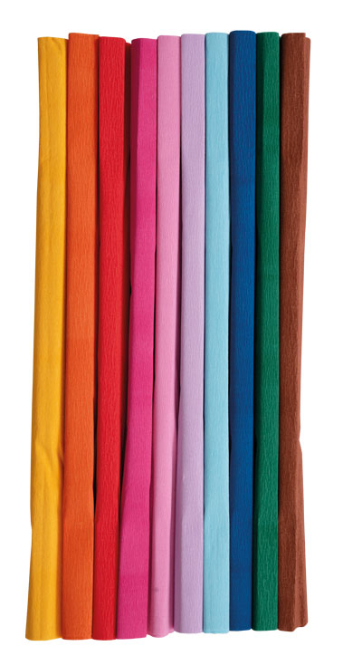 Aqua Krepppapier 10 Rollen sortiert