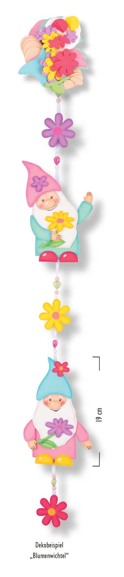 Moosgummisortiment Blumenwichtel