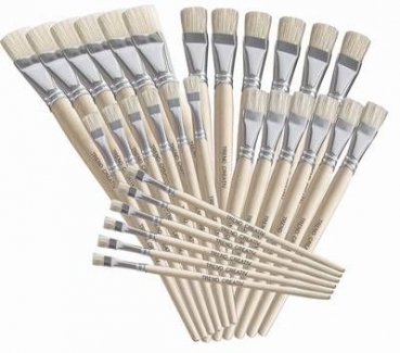 Borstenpinselset XL, 30 Stück sortiert