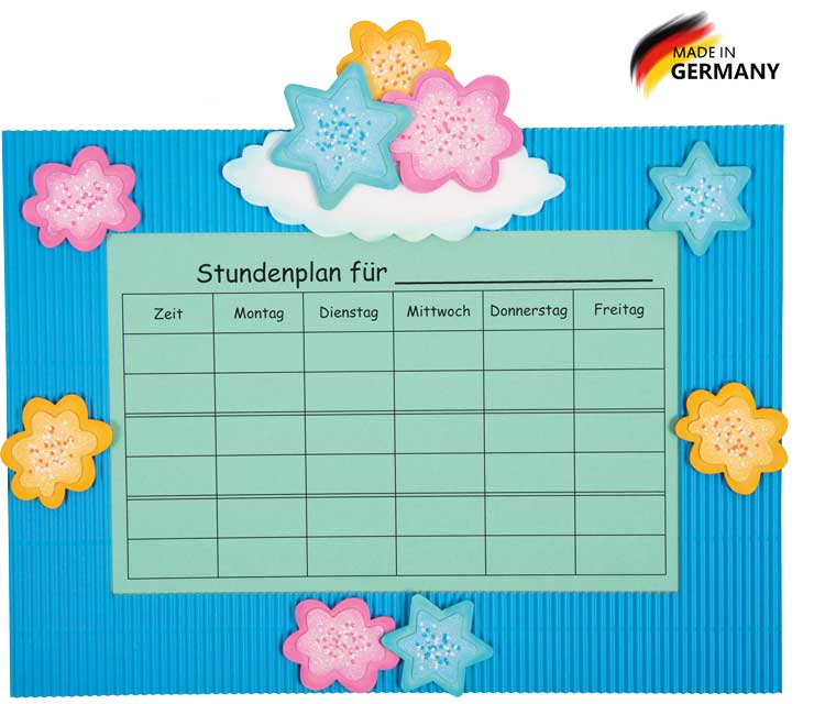 Stundenplan Bastelset Sweety