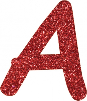 Glitterbuchstabe A rot