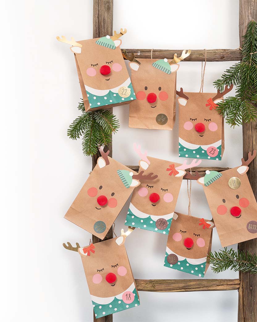 Adventskalender Bastelset Rentiere