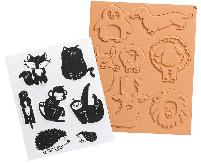 Moosgummi Stempelset Tiere