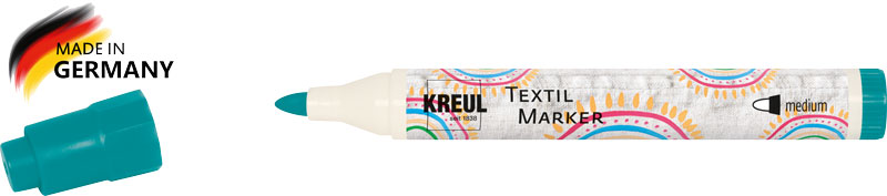 Textilmarker türkis, Spitze 2 - 4 mm