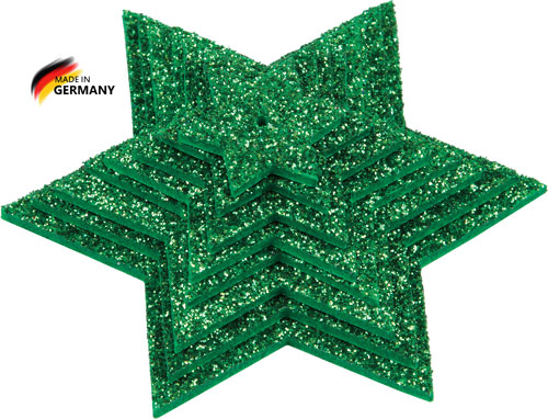 Glittersternenset grün, 8-teilig, aus Moosgummi