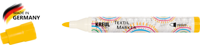 Textilmarker gelb, Spitze 2 - 4 mm
