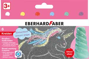 Straßenmalkreide Einhorn mit Glitzereffekt
