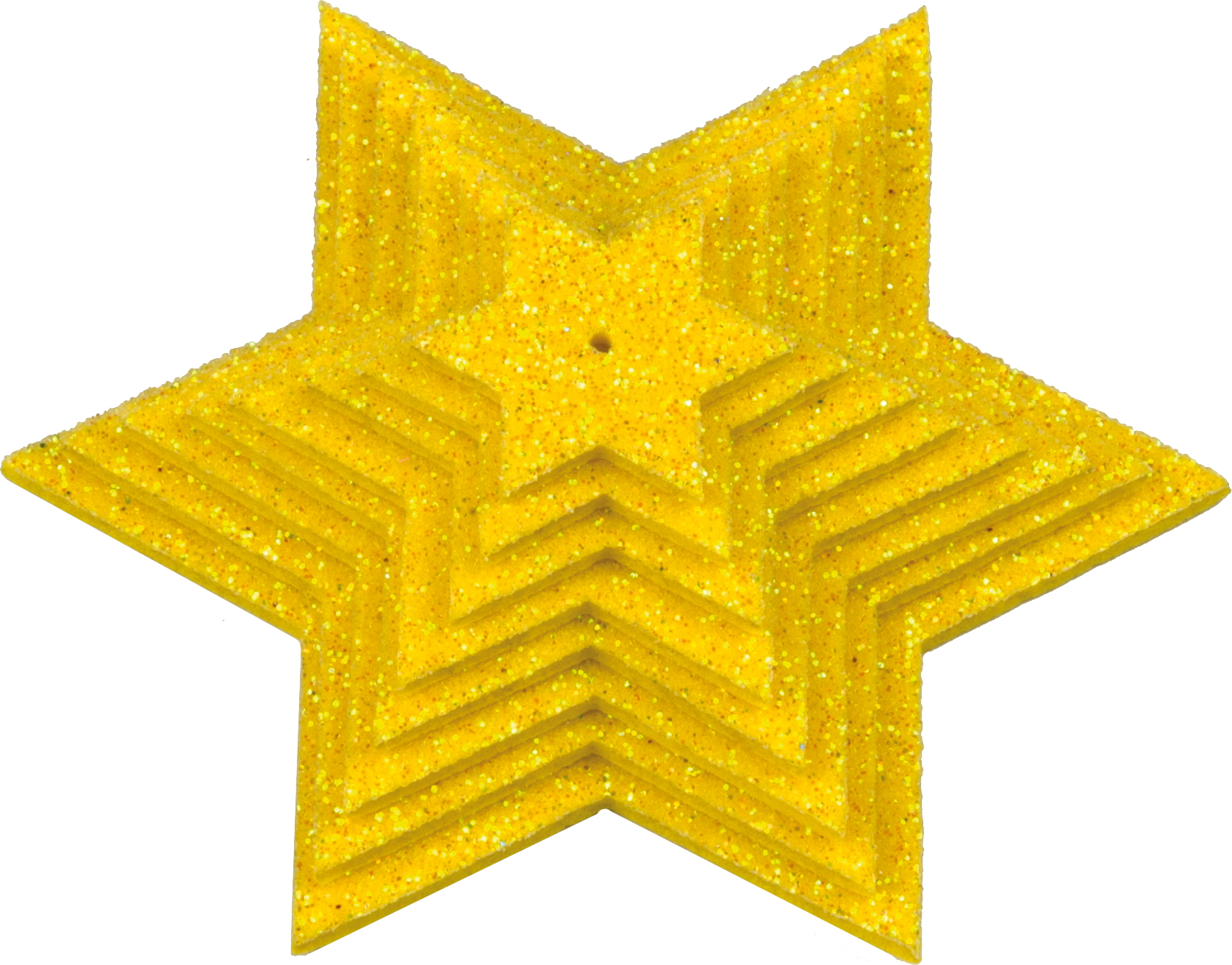 Glittersternenset gelb