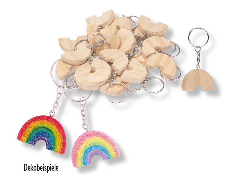 Schlüsselanhänger Regenbogen, 24 Stück