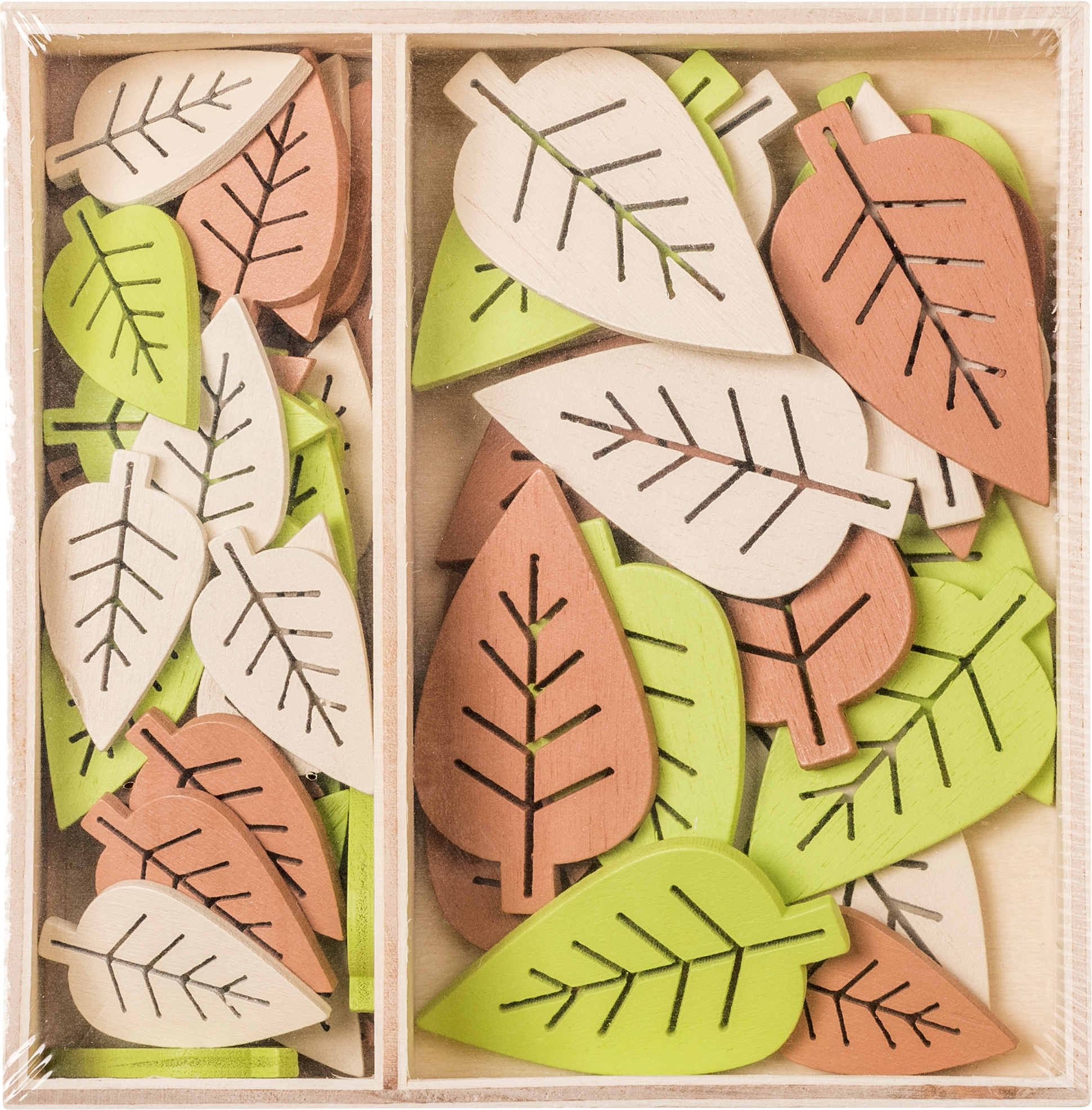 Holzstreu Blätter 54 Stück sortiert SALE