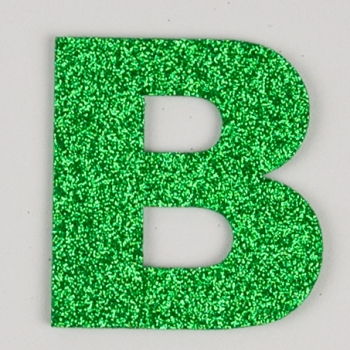 Glitterbuchstabe Maxi B grün