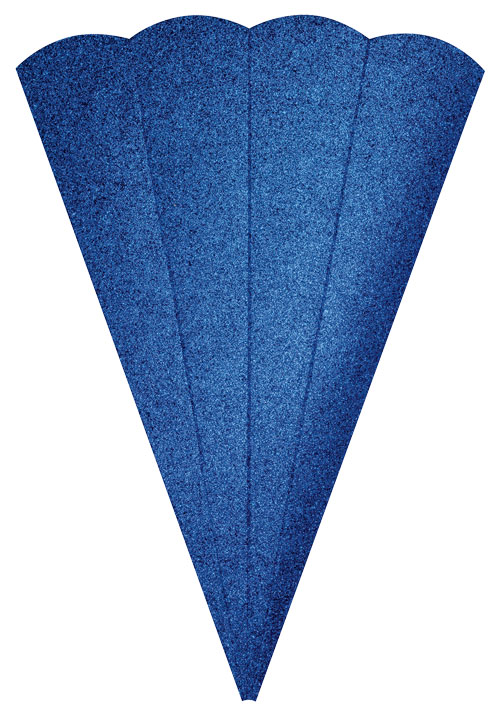 Glitter Geschwistertütenrohling blau