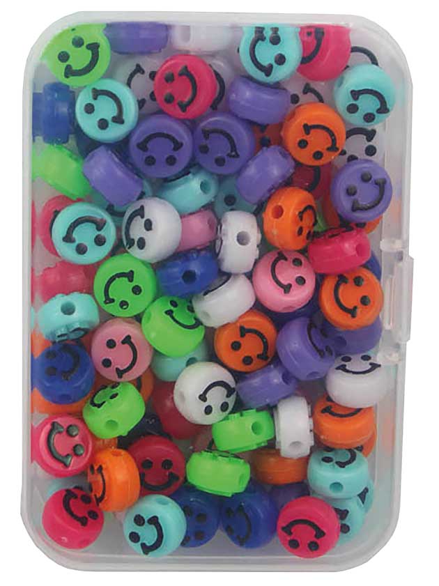 Dekoperlen Smilie 100 Stück