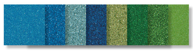 Glittermoosgummisortiment Meerestöne